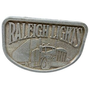 Raleigh Lights Cigarettes Tobacco Semi Truck Trucking 1970's Vintage Belt Buckle